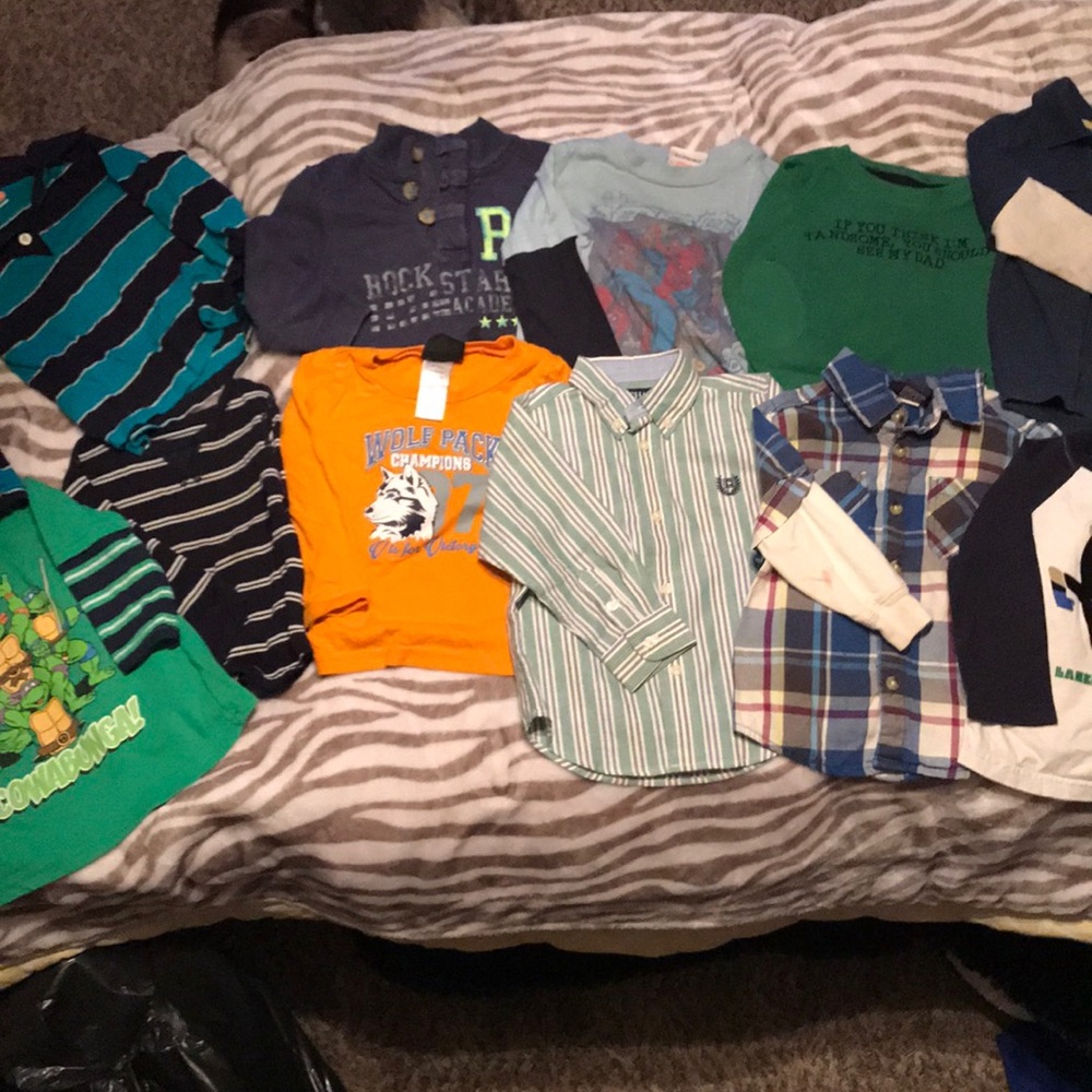 Lot of 11 boy’s long sleeved shirts size 18 months